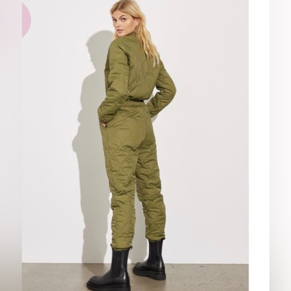 Global Funk G-Isolde jumpsuit women’s Small Pale Olive - Picture 2 of 4